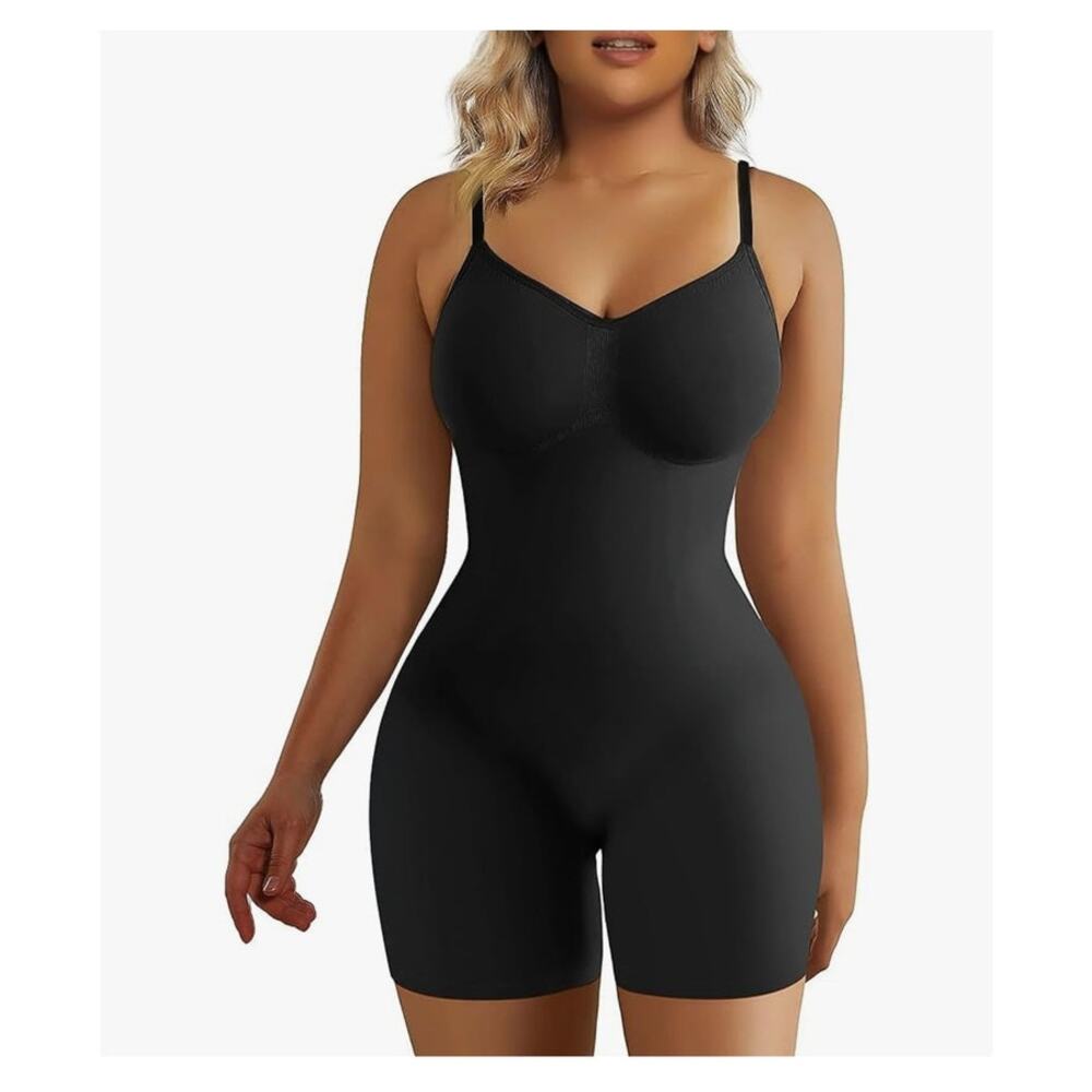 ShaperX Seamless Full Body Tummy Control Bodysuit, Black, Sz S/M, NWT